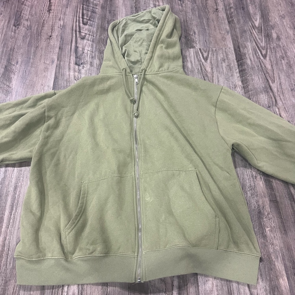 Cotton On Green Zip Up Women’s Size Extra Large